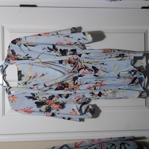 Lulu's flutter sleeve floral romper